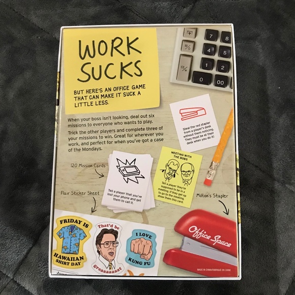 The Office Space Game Work Sucks Secret Mission Game for People to Play At Work - Picture 2 of 2